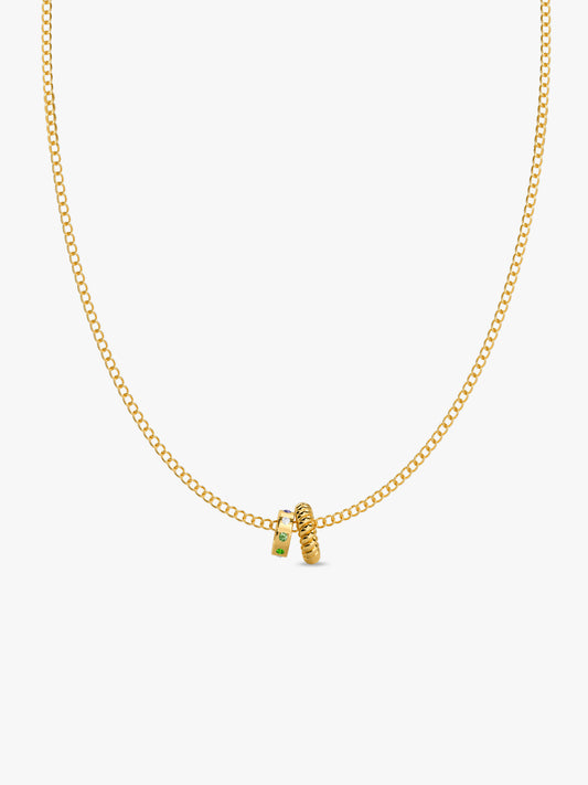 Linear Drop Gold Plated Necklace