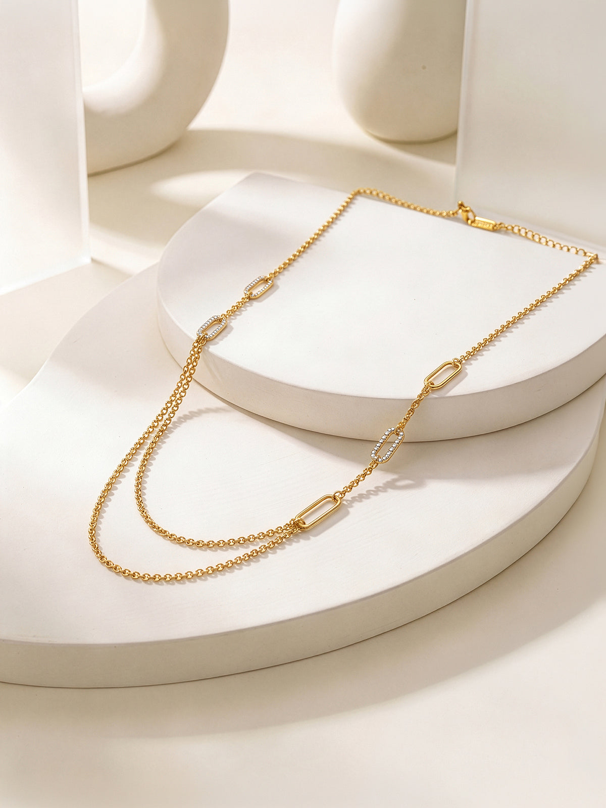 IXIA by GIVA Soft Stack Gold Plated Necklace