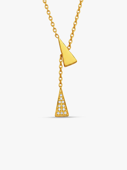 Drop Theory Gold Plated Lariat Necklace