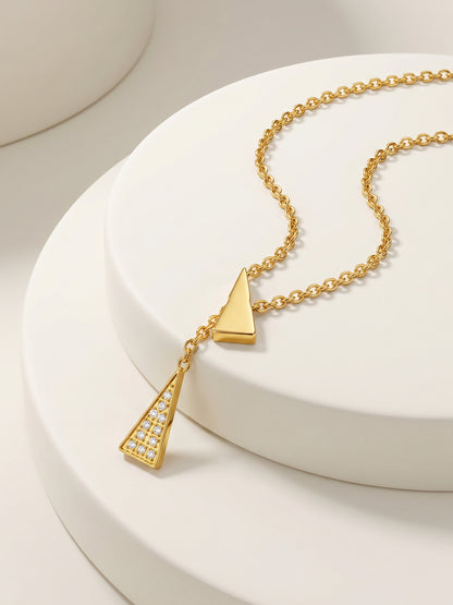Drop Theory Gold Plated Lariat Necklace