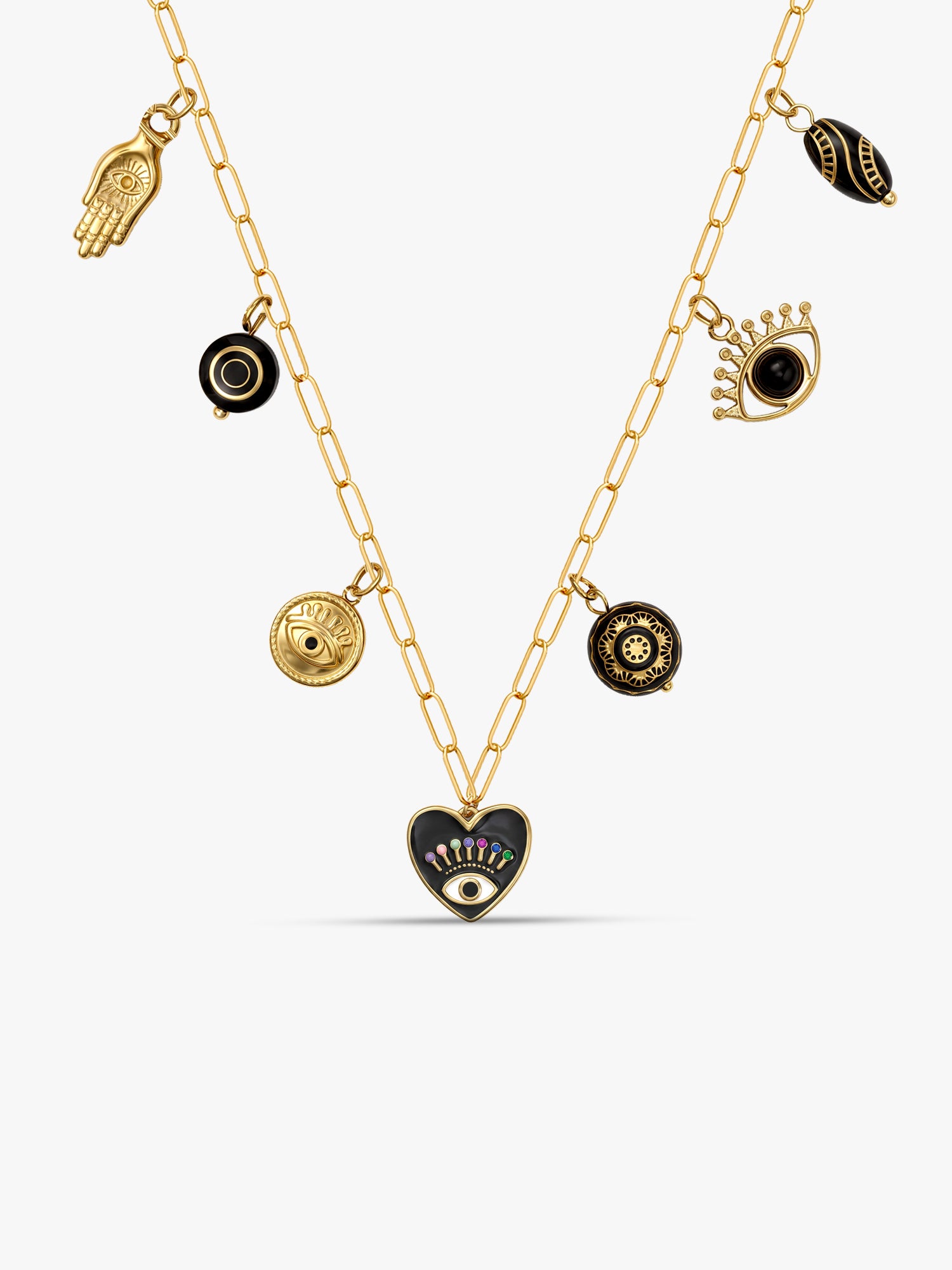 Mystic Signal Gold Plated Charm Necklace