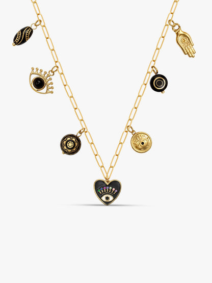 IXIA by GIVA Mystic Signal Gold Plated Charm Necklace