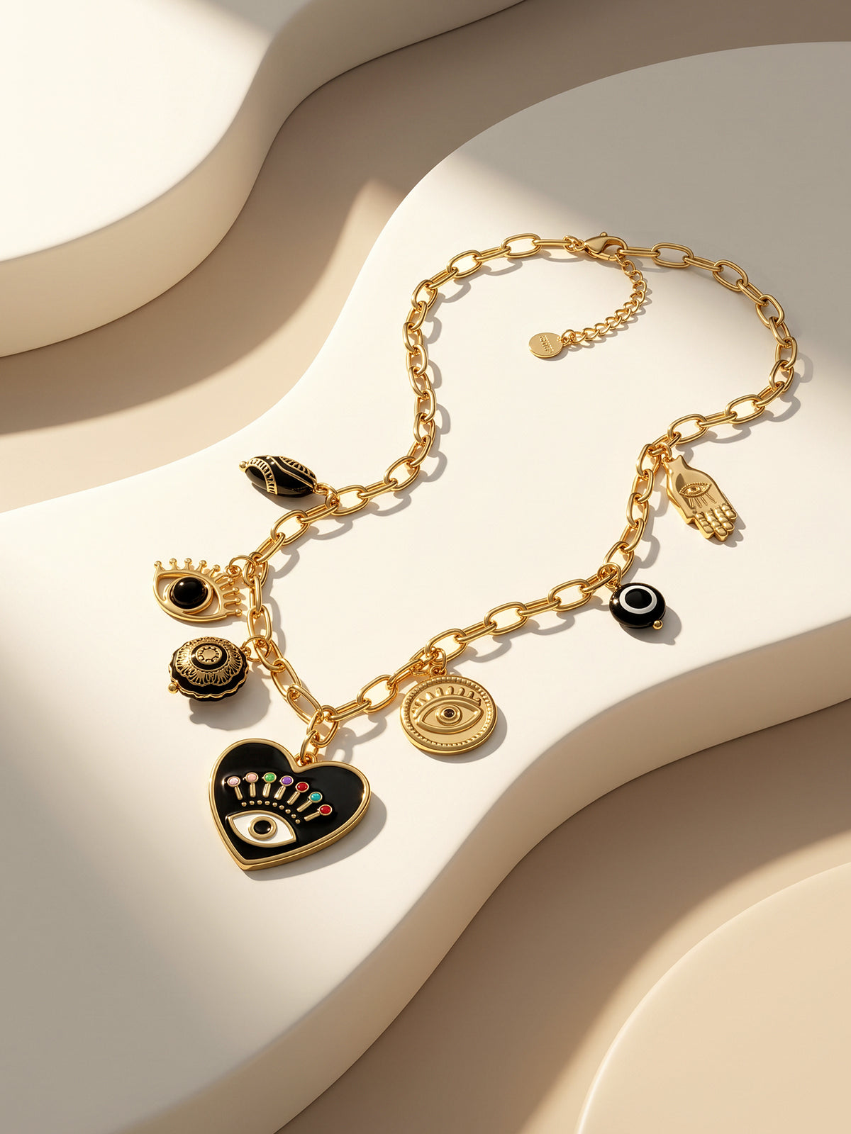 IXIA by GIVA Mystic Signal Gold Plated Charm Necklace