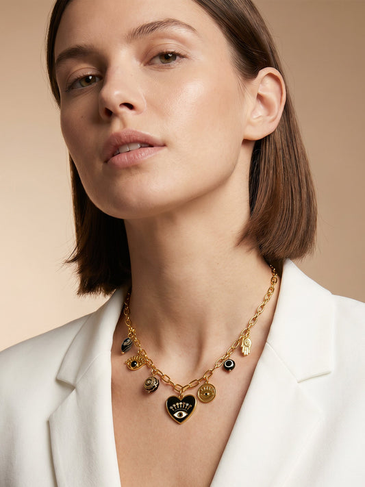 IXIA by GIVA Mystic Signal Gold Plated Charm Necklace