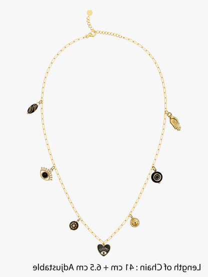 IXIA by GIVA Mystic Signal Gold Plated Charm Necklace