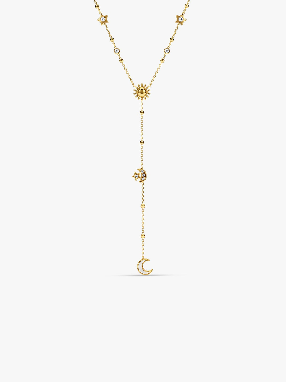IXIA by GIVA Moon Signal Gold Plated Y Necklace
