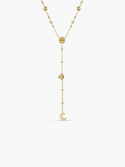 IXIA by GIVA Moon Signal Gold Plated Y Necklace