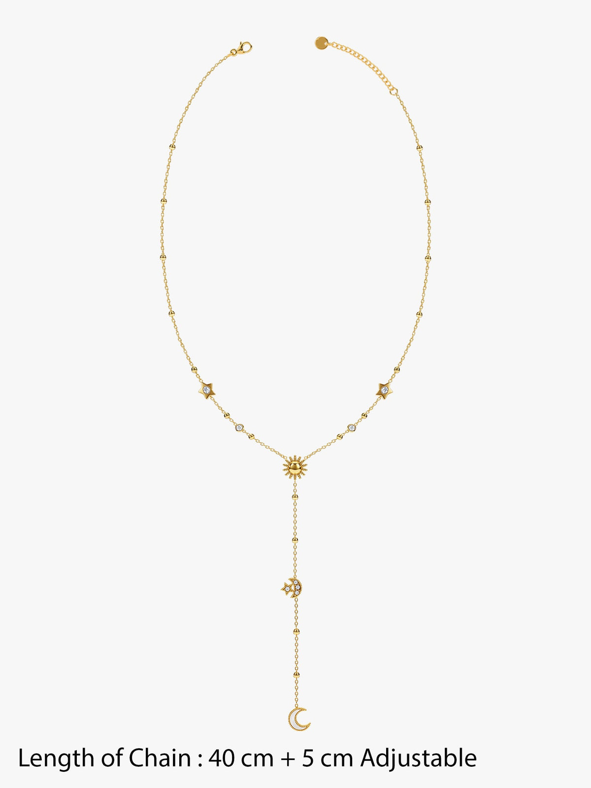 IXIA by GIVA Moon Signal Gold Plated Y Necklace
