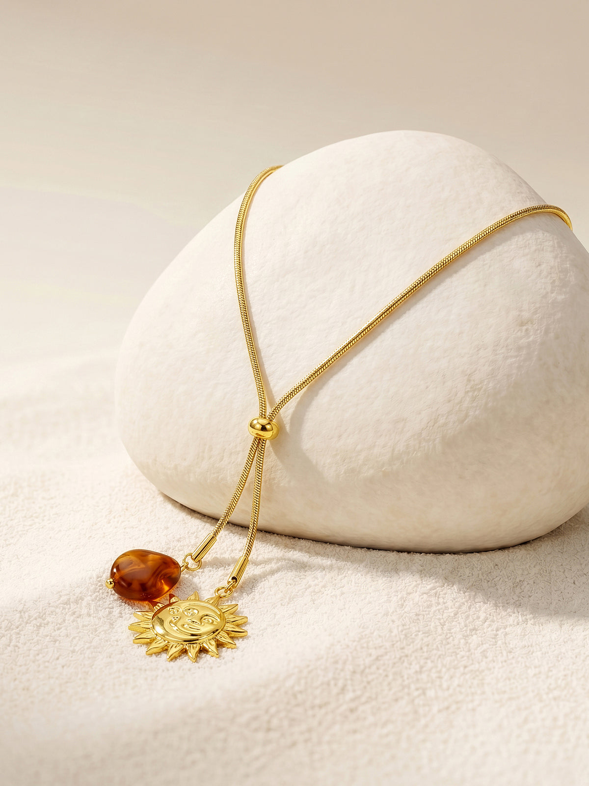 IXIA by GIVA Solar Mood Gold Plated Lariat Necklace