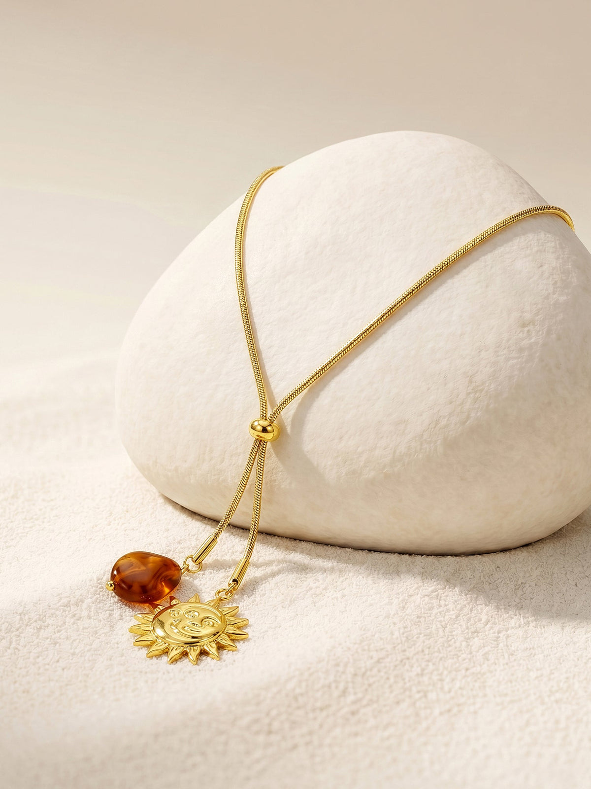 IXIA by GIVA Solar Mood Gold Plated Lariat Necklace