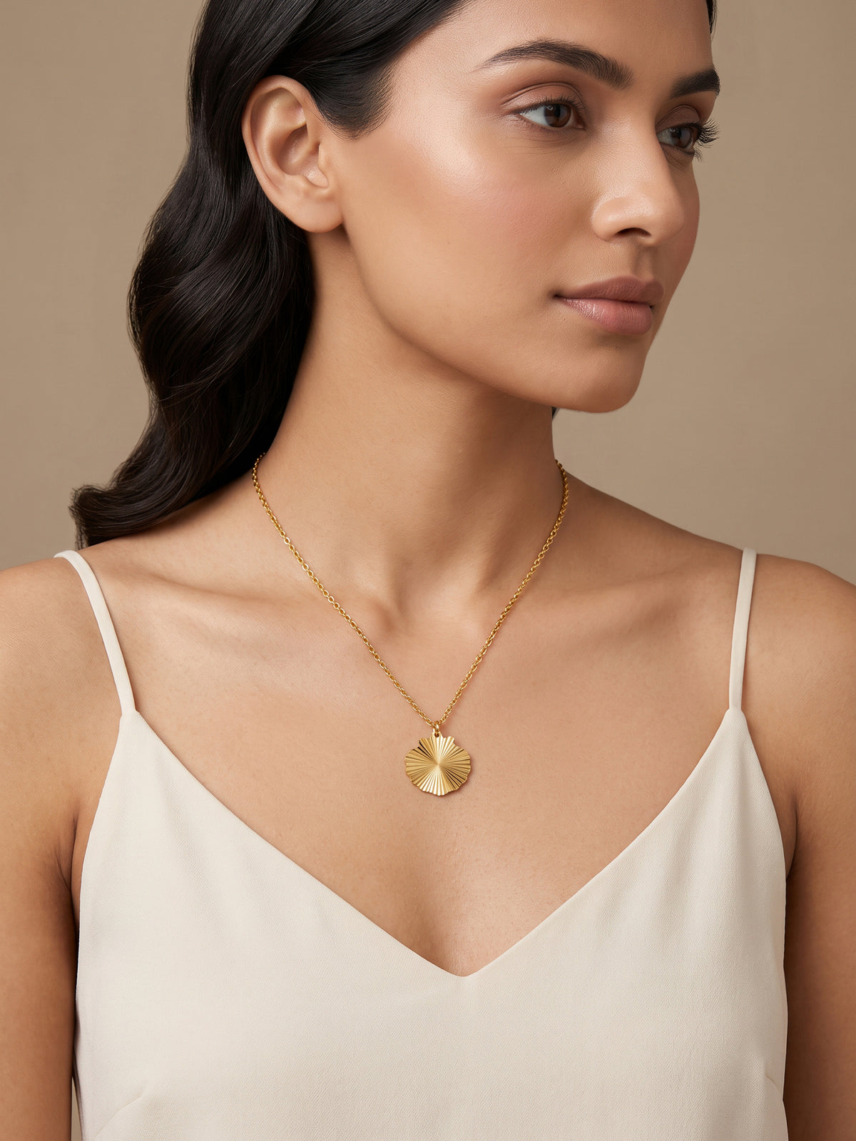 IXIA by GIVA Solar Drop Gold Plated Necklace