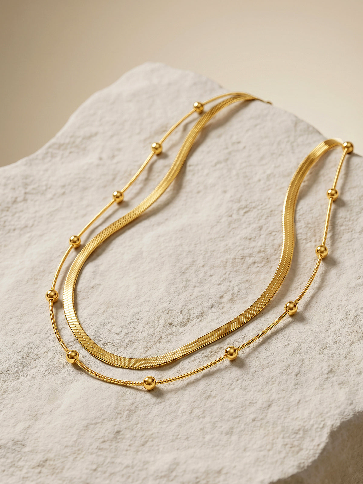 IXIA by GIVA Main Character Gold Plated Layered Necklace