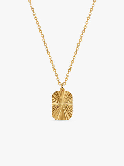 Square Drift Gold Plated Necklace