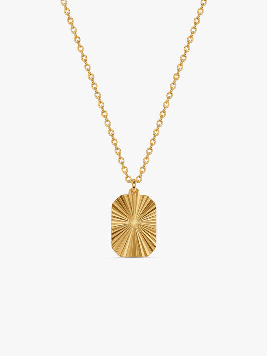 Square Drift Gold Plated Necklace