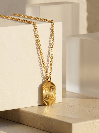 Square Drift Gold Plated Necklace