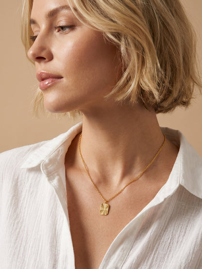 Square Drift Gold Plated Necklace