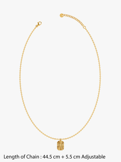 Square Drift Gold Plated Necklace