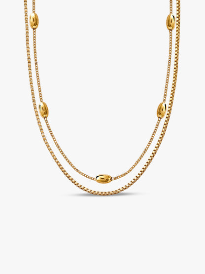 Chain Theory Gold Plated Layered Necklace
