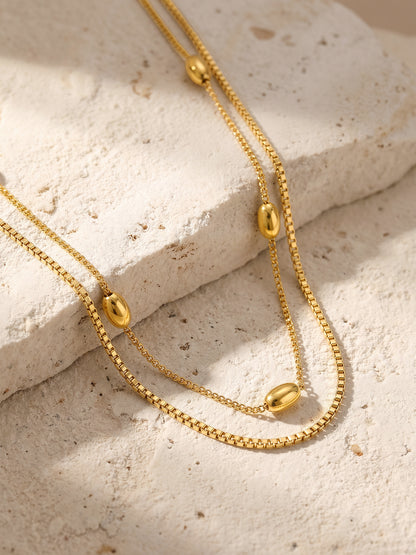 Chain Theory Gold Plated Layered Necklace