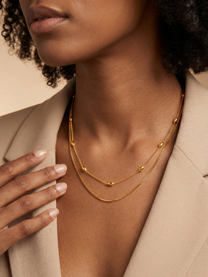 Chain Theory Gold Plated Layered Necklace