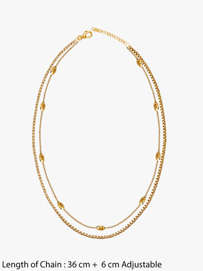 Chain Theory Gold Plated Layered Necklace