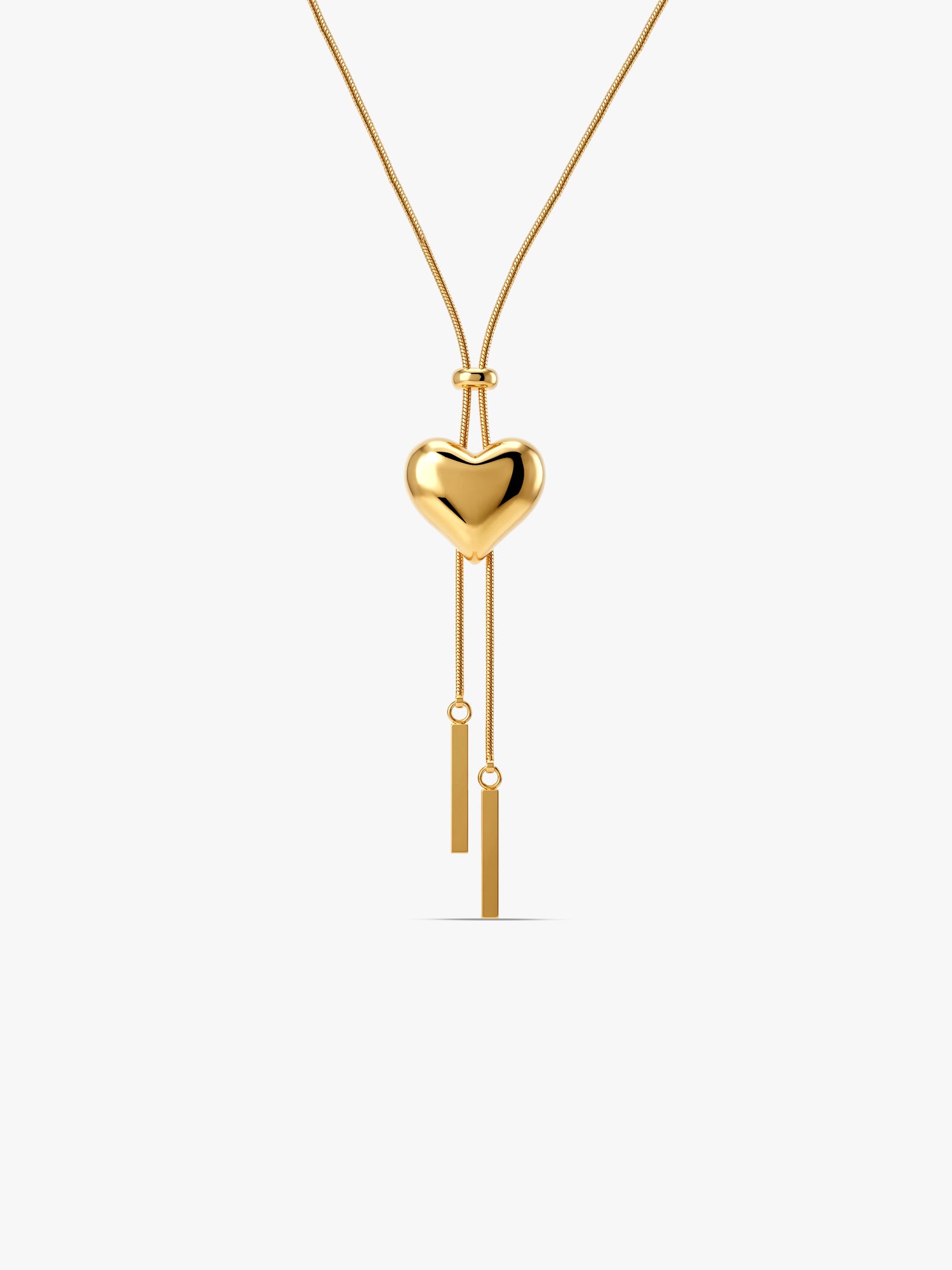 Flow Line Gold Plated Y Necklace