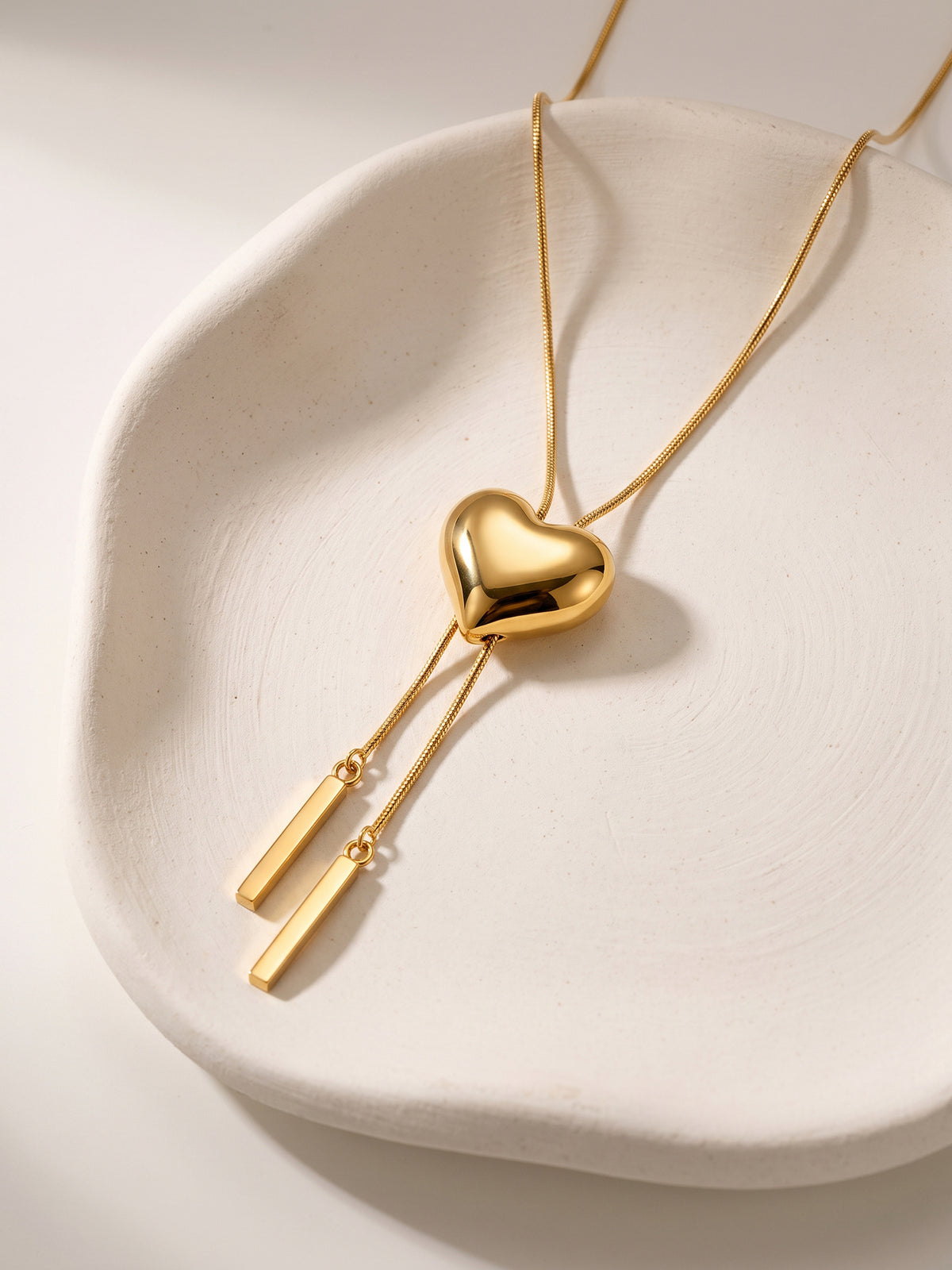 IXIA by GIVA Flow Line Gold Plated Y Necklace