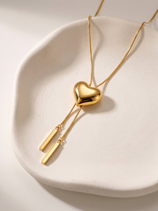 IXIA by GIVA Flow Line Gold Plated Y Necklace