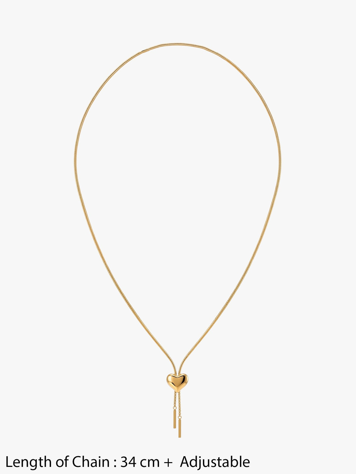 IXIA by GIVA Flow Line Gold Plated Y Necklace