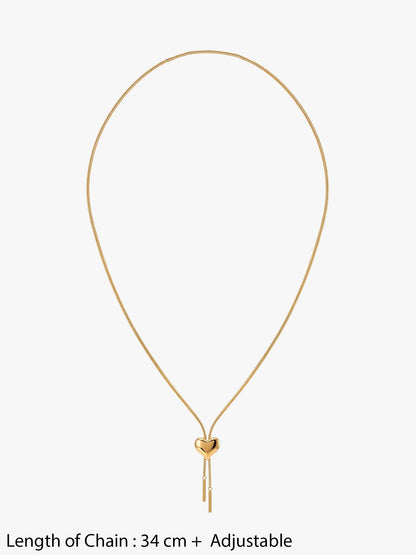 IXIA by GIVA Flow Line Gold Plated Y Necklace