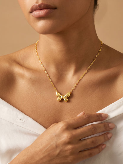 Fly Free Gold Plated Necklace
