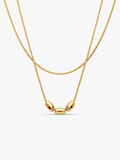 Bare Glow Gold Plated Layered Necklace