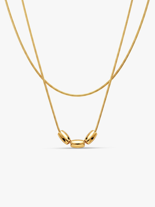 Bare Glow Gold Plated Layered Necklace