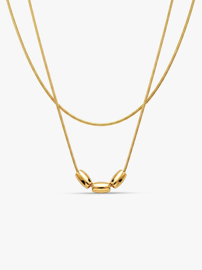 IXIA by GIVA Bare Glow Gold Plated Layered Necklace