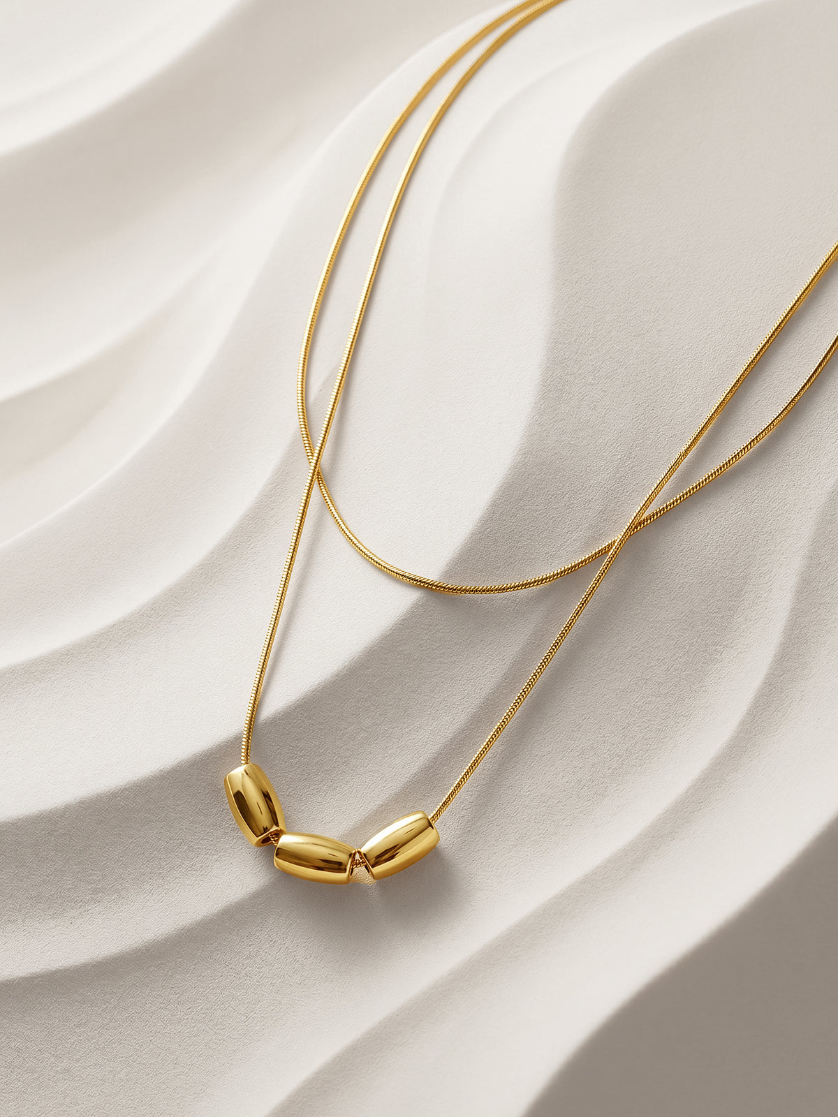IXIA by GIVA Bare Glow Gold Plated Layered Necklace