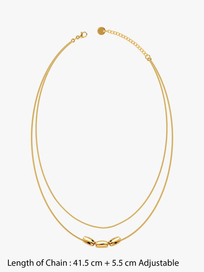 Bare Glow Gold Plated Layered Necklace