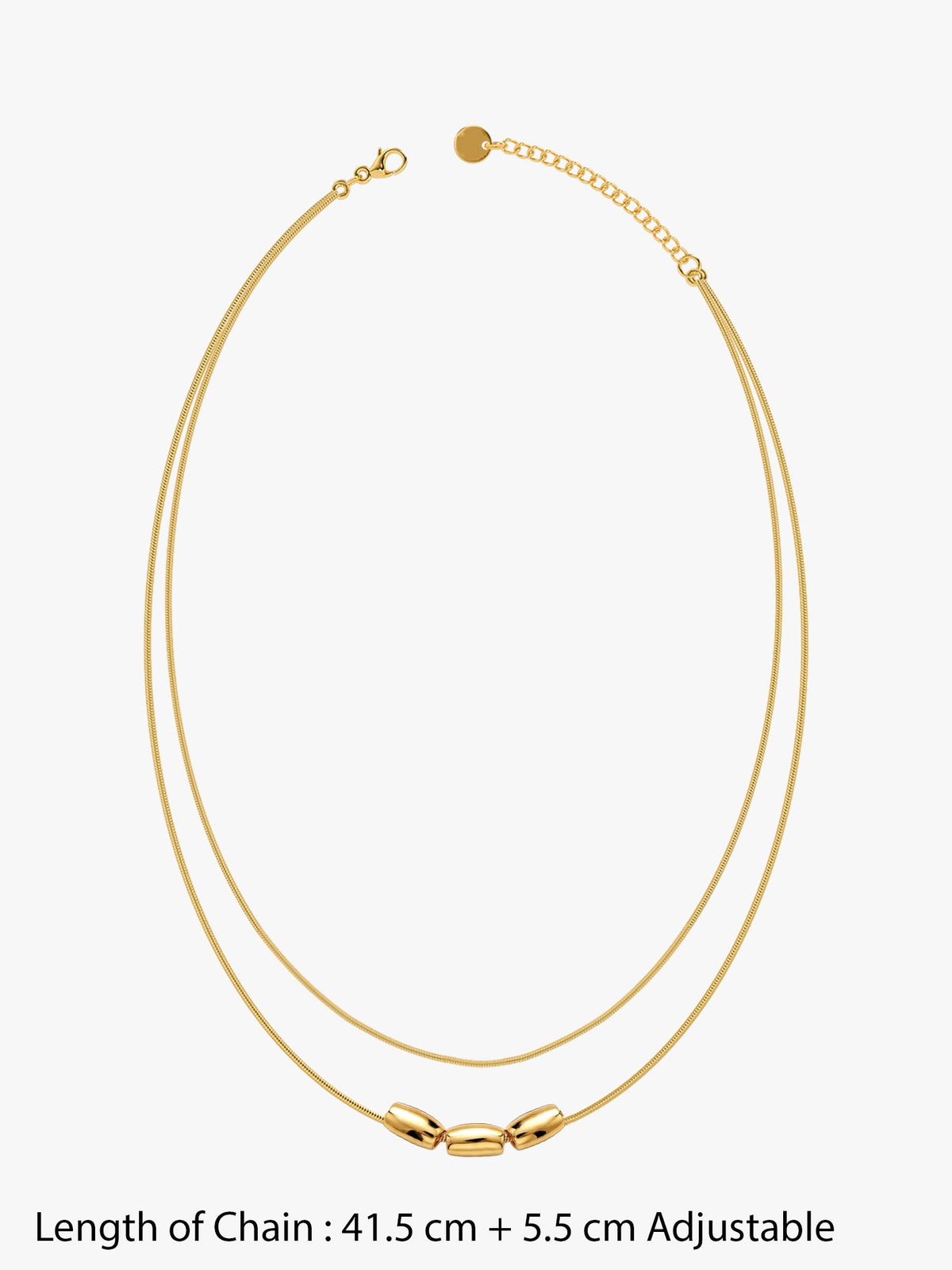 IXIA by GIVA Bare Glow Gold Plated Layered Necklace