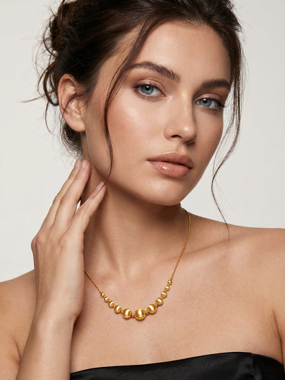 Bubble Rush Gold Plated Necklace