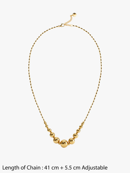 Bubble Rush Gold Plated Necklace