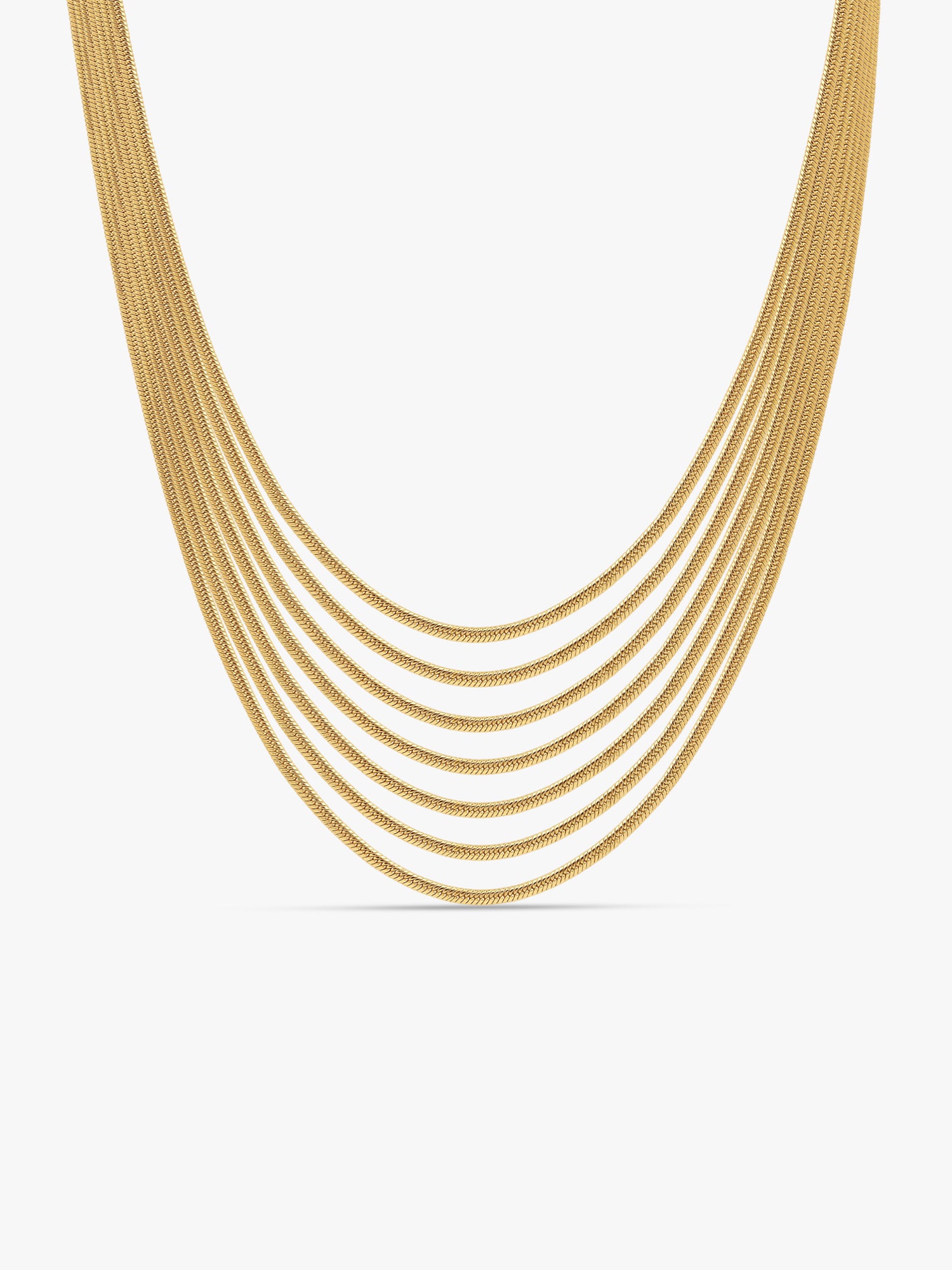Stack Attack Gold Plated Layered Necklace