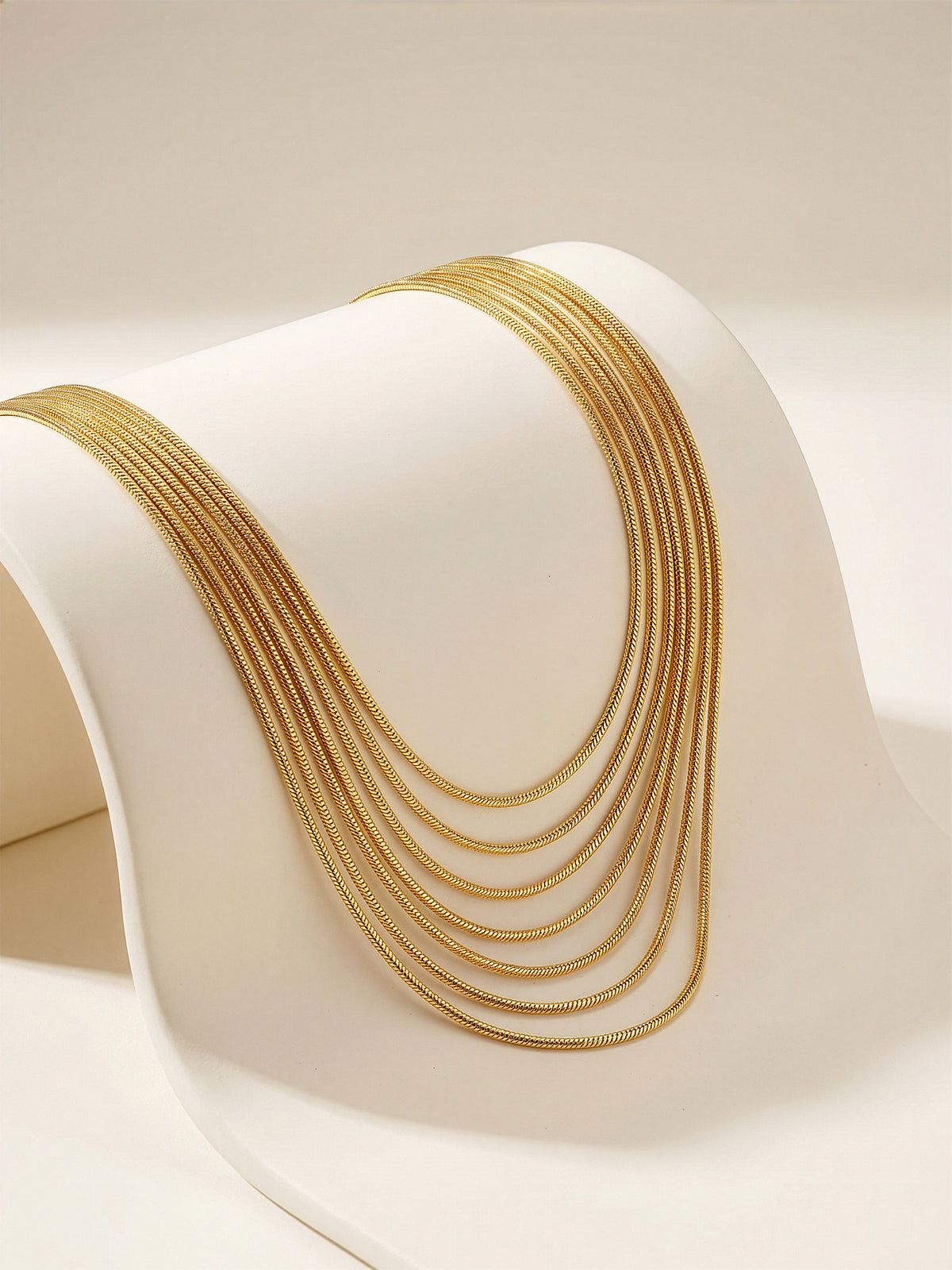 IXIA by GIVA Stack Attack Gold Plated Layered Necklace