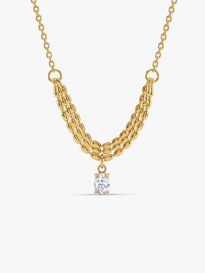 Tied Up Gold Plated Layered Necklace