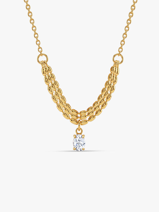 Tied Up Gold Plated Layered Necklace