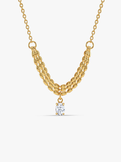 IXIA by GIVA Tied Up Gold Plated Layered Necklace
