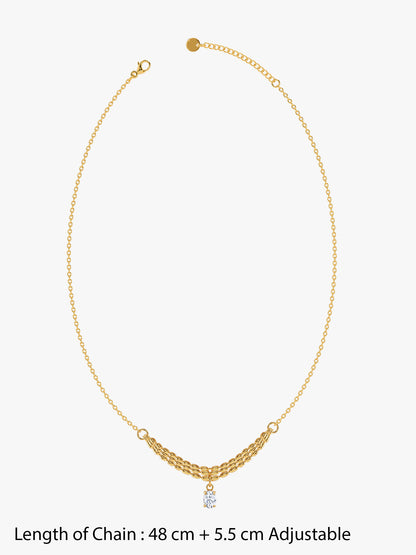 Tied Up Gold Plated Layered Necklace