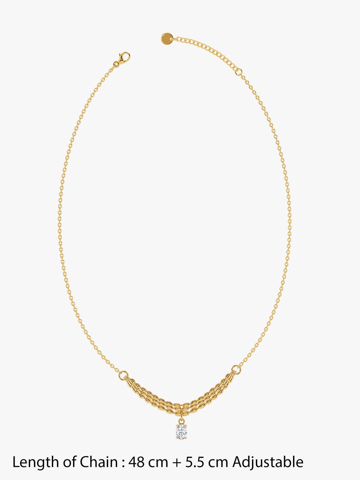 IXIA by GIVA Tied Up Gold Plated Layered Necklace