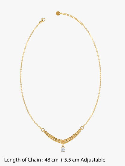 IXIA by GIVA Tied Up Gold Plated Layered Necklace