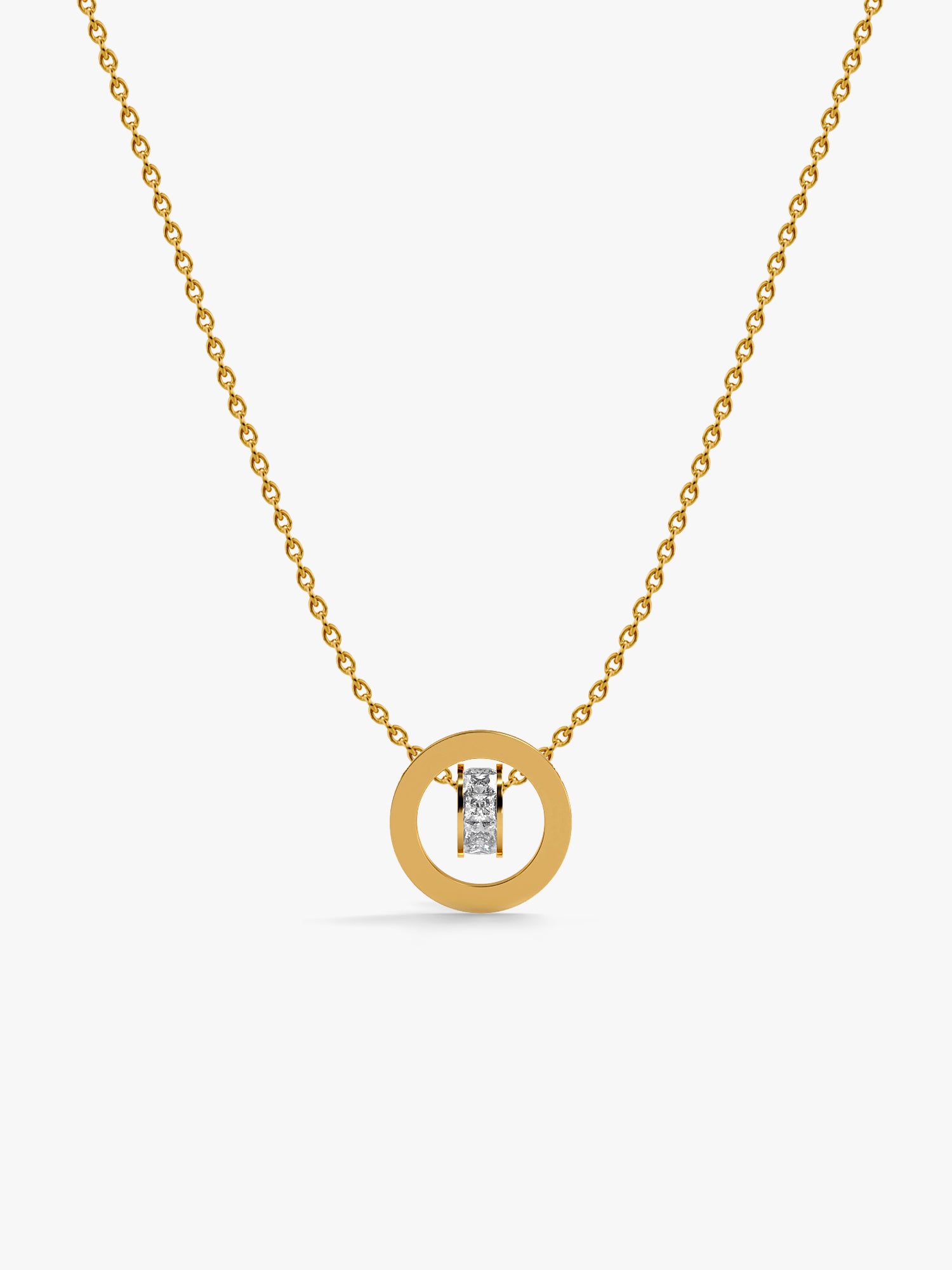 Halo Drip Gold Plated Necklace