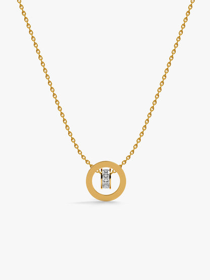 Halo Drip Gold Plated Necklace