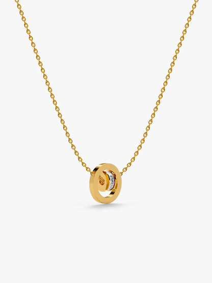Halo Drip Gold Plated Necklace